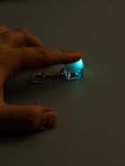 Брелок - антистресс для ключей на карабине «Кнопка кейкап», световой, белый, 2?2?2.6 см (комплект 3 шт) - фото 65468208