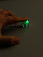 Брелок - антистресс для ключей на карабине «Кнопка кейкап», световой, белый, 2?2?2.6 см (комплект 3 шт) - фото 65468209