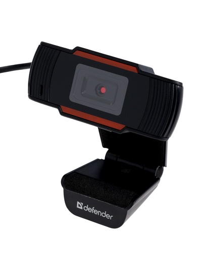 Веб-камера Defender G-lens 2579, 2 Мп, 1280×720, USB, jack 3.5, микрофон, 1.2 м, чёрная