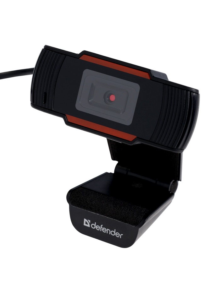 Веб-камера Defender G-lens 2579, 2 Мп, 1280×720, USB, jack 3.5, микрофон, 1.2 м, чёрная - Фото 1