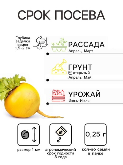 Семена Репа «Сахарная королева» 0.25 г