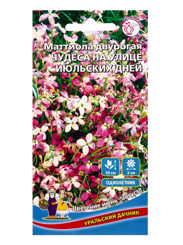 Семена Цветы Маттиола двурогая Чудеса на улице июльских дней (УД) Е/П , Е/П,  0,25 г. - Фото 1