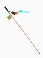 Дразнилка - удочка «Тройной мячик с перьями», на деревянной палочке, цвет МИКС (комплект 4 шт) - фото 68175980