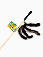 Дразнилка - удочка «Норковая пальма», на деревянной палочке (комплект 4 шт) - фото 68175985