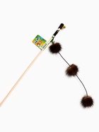 Дразнилка - удочка «Салют из норки», на деревянной палочке, цвет МИКС (комплект 4 шт) - фото 68175992