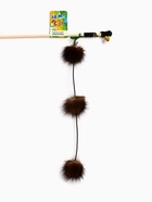 Дразнилка - удочка «Салют из норки», на деревянной палочке, цвет МИКС (комплект 4 шт) - фото 68175993