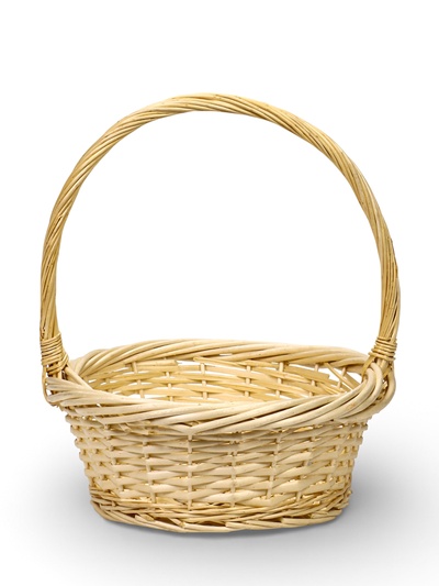 Корзина плетёная для хранения, лоза, с ручкой, светлая, набор 3 шт.