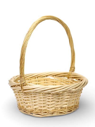 Корзина плетёная для хранения, лоза, с ручкой, светлая, набор 3 шт.