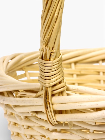 Корзина плетёная для хранения, лоза, с ручкой, светлая, набор 3 шт.