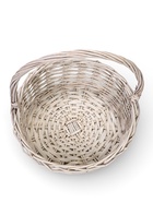 Набор корзин 3 шт, 34х34х14, 30х30х13, 25х25х12 см руска22/20/18 см  лоза белый 10976864