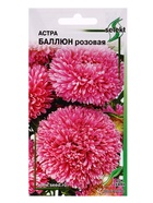 Семена цветов Астра Баллюн розовая 30 шт (комплект 2 шт) - фото 68176063