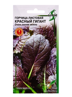 Семена Горчица листовая Красный гигант 140 шт (комплект 3 шт)