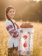 Рушник «Ласточки с рябиной», 150×36 см - фото 68176195