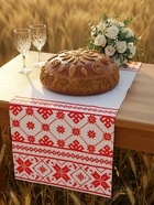 Рушник «Семейный очаг», 150×36 см, красный - фото 68176303