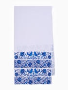 Рушник «Гжель и орнамент», 150×36 см, белый/синий - фото 68176315