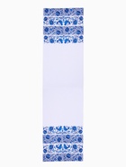 Рушник «Гжель и орнамент», 150×36 см, белый/синий - фото 68176316