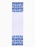 Рушник «Гжель и орнамент», 150×36 см, белый/синий - Фото 4