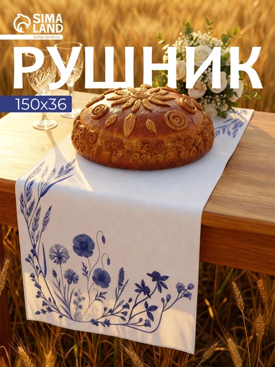 Рушник «Луговые цветы», 150×36 см