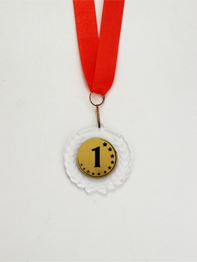 Медаль призовая «1 место», на ленте, d=5 см