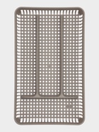 Лоток под столовые приборы 4 отделения, 29,5х18х4 см, цвет серый 10917649