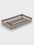 Лоток под столовые приборы Доляна, 4 отделения, 29.5×18×4 см, пластик, серый 10917649