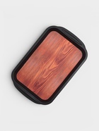 Поднос для подачи с ручками Magistro «Фьюжен Вуд», прямоугольный, 37.5×24×2.5 см, пластик, чёрный  (артикул 10918217)  большой выбор товаров оптом и в розницу по низким ценам с доставкой