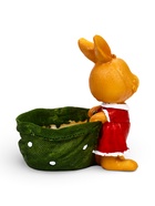 Фигурное кашпо 13 х 10 х 15см  "Зайка с мешком" - Фото 4