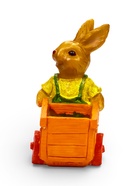 Фигурное кашпо 13 х 18 х 17см  "Заяц с тележкой" - Фото 3