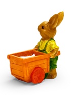 Фигурное кашпо 13 х 18 х 17см  "Заяц с тележкой" - Фото 5