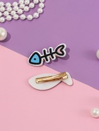 Зажим для волос QF «Мультизаврик», набор 2 шт., рыба, 5.5 см  (артикул 10932812)  большой выбор товаров оптом и в розницу по низким ценам с доставкой