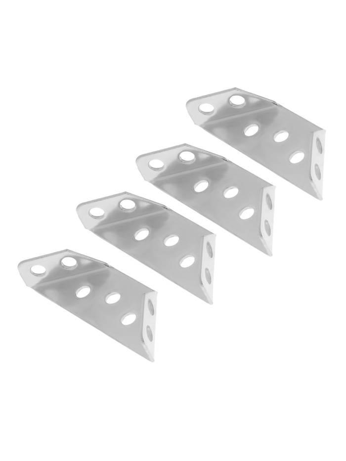Угловой кронштейн ТУНДРА, для сборки и ремонта мебели, набор 4 шт. - Фото 1