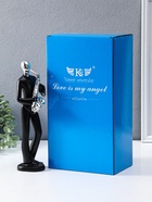 Сувенир полистоун "Саксофонист" чёрный с серебром 7х8,5х27,5 см 10954815