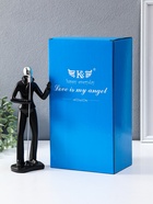 Сувенир полистоун "Вокалист" чёрный с серебром 6,5х10х26,5 см - фото 65568757