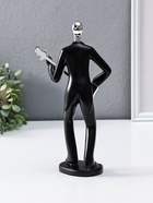 Сувенир полистоун "Гитарист" чёрный с серебром 6,5х15,2х27,5 см 10954818