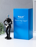 Сувенир полистоун "Гитарист" чёрный с серебром 6,5х15,2х27,5 см 10954818