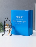 Сувенир полистоун "Парочка качается на качеле" бело-золотой 13,5х13,5х26 см 10954819