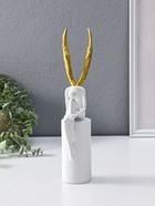 Сувенир полистоун "Ангел" белый с золотом 6х8,3х31 см - фото 65568789