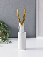 Сувенир полистоун "Ангел" белый с золотом 6х8,3х31 см - фото 65568791