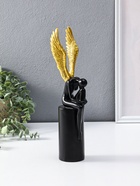 Сувенир полистоун "Ангел" чёрный с золотом 6х8,3х31 см - фото 65568793