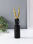 Сувенир полистоун "Ангел" чёрный с золотом 6х8,3х31 см - фото 65568794