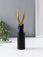 Сувенир полистоун "Ангел" чёрный с золотом 6х8,3х31 см - фото 65568796