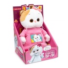 Мягкая игрушка "Кошечка Ли-Ли в комбинезоне с принтом "Мультсериал", 18 см LKm18-004 10954324