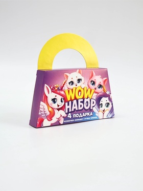 Подарочный набор: блокнот А6, 8 л., резиночки, брелок-пушистик, мини ручка «Единорог» 10891823