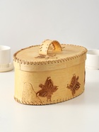 Хлебница с ручкой «Бабочки», 30×18×19 см, береста - фото 68176436