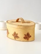 Хлебница с ручкой «Бабочки», 30×18×19 см, береста - фото 68176438