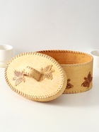 Хлебница с ручкой «Бабочки», 30×18×19 см, береста - фото 68176439