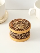 Шкатулка для украшений «Машенька», круглая, 8.5×5 см, береста - Фото 2