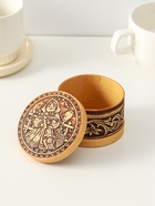 Шкатулка для украшений «Машенька», круглая, 8.5×5 см, береста - Фото 5