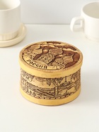 Шкатулка для украшений «Россия», круглая, 12×7 см, береста - Фото 4