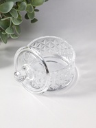 Шкатулка стекло "Ромбы и бриллиант" прозрачная 6,5х6,5х7 см (комплект 2 шт) - фото 65568914